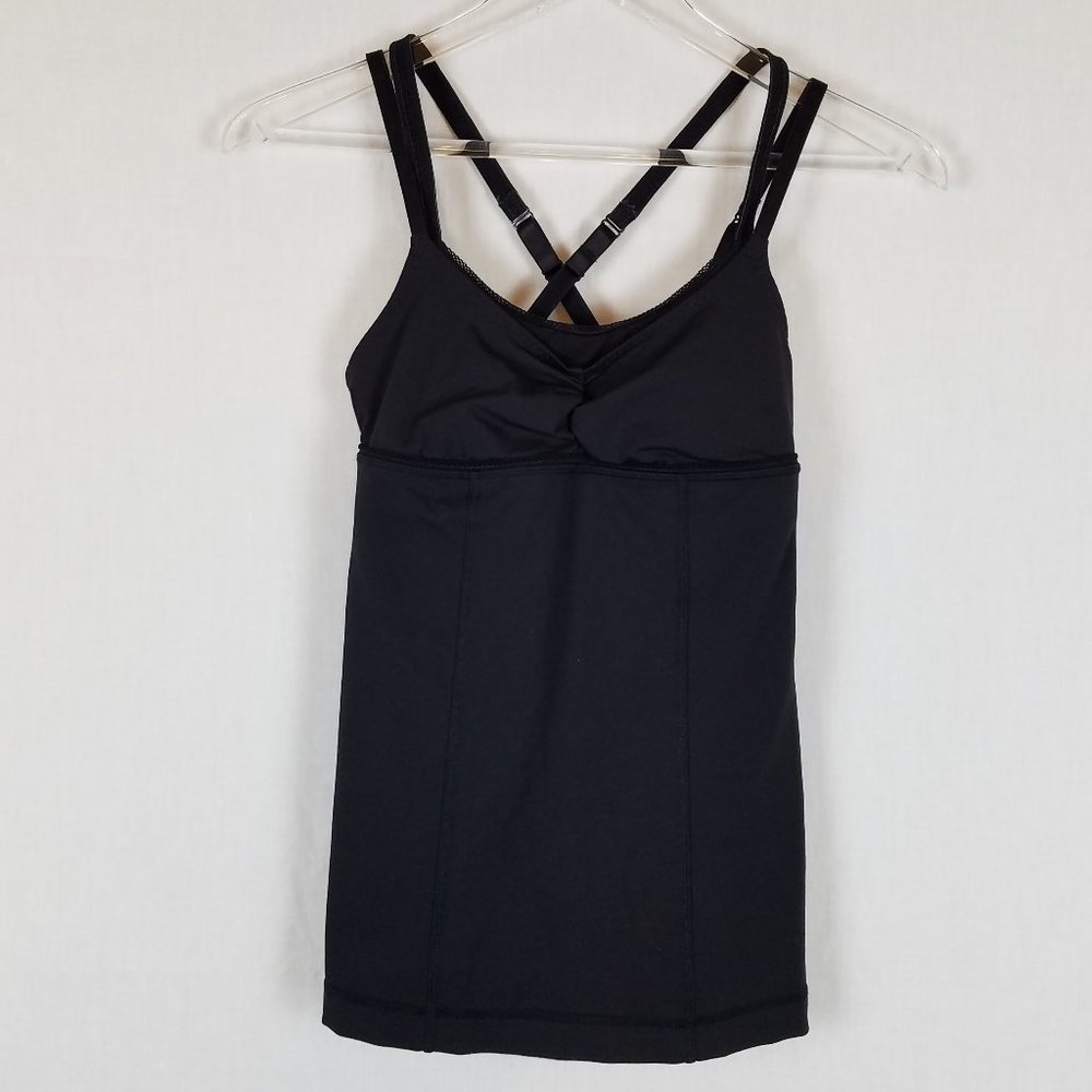 Lululemon Double Strap Black Tank Top